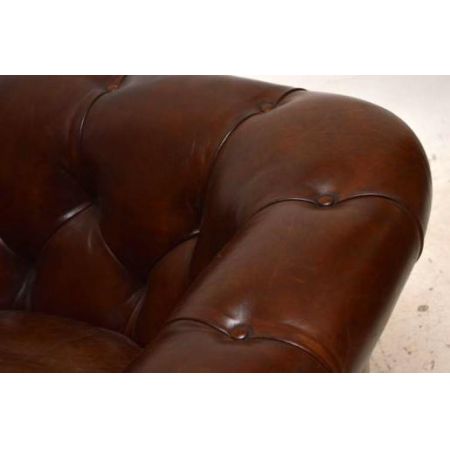 Paar 1950's  schwedischer Leather Leder r Armchairs