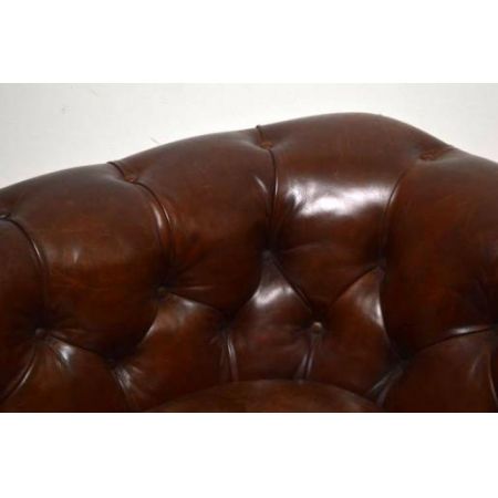 Paar 1950's  schwedischer Leather Leder r Armchairs