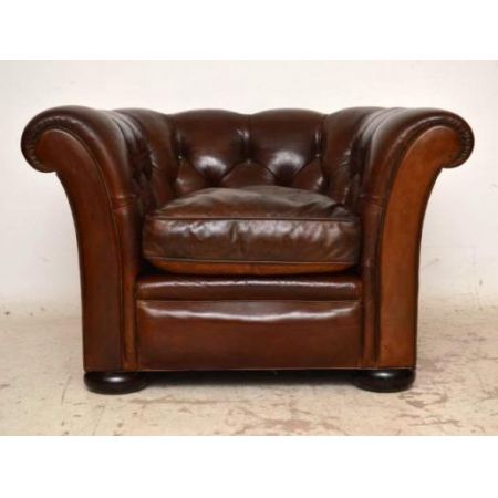 Paar 1950's  schwedischer Leather Leder r Armchairs