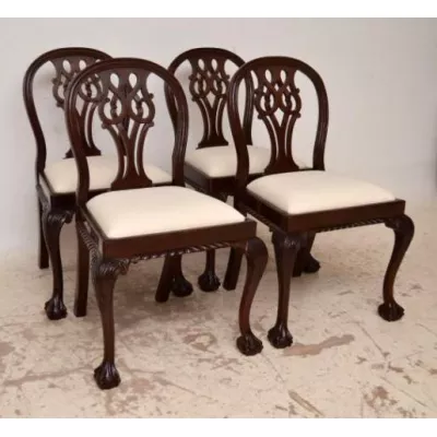 4Set antiker Esszimmerstühle Dining Chairs