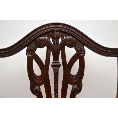 6Set antiker Esszimmerstühle Mahagoni