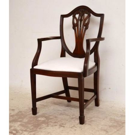 6Set antiker Esszimmerstühle Mahagoni