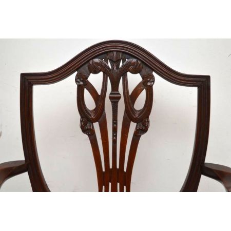 6Set antiker Esszimmerstühle Mahagoni