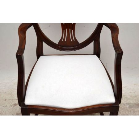 6Set antiker Esszimmerstühle Mahagoni