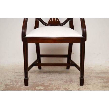 6Set antiker Esszimmerstühle Mahagoni