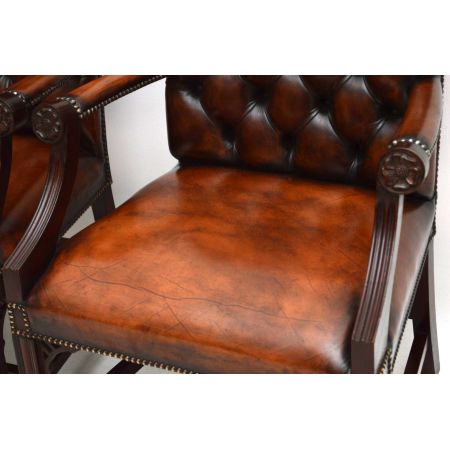 Paar antiker Gainsborough Armchair