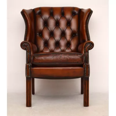 Antiker Geogian Wing Back Armchair Ohrensessel