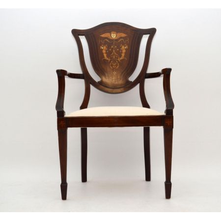 Antiker Satinwood Stuhl Sessel Satinwood