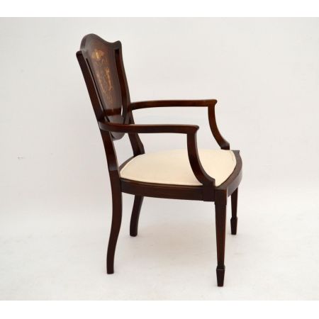 Antiker Satinwood Stuhl Sessel Satinwood