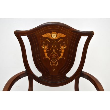 Antiker Satinwood Stuhl Sessel Satinwood