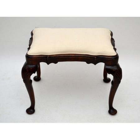 Antiker kleiner Hocker Mahagoni