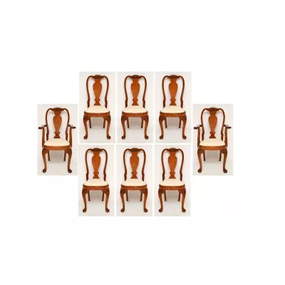 8Set antike Esszimmerstühle