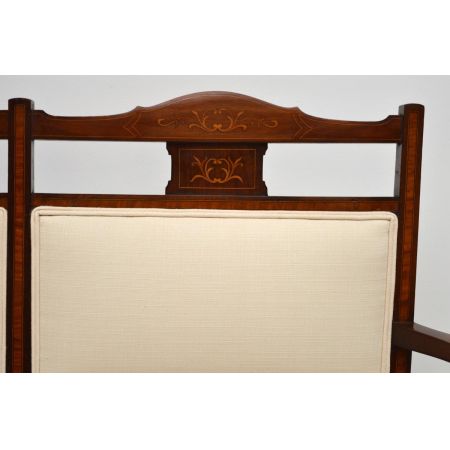 Antike Satinwood Mahagonie Bank Sofa