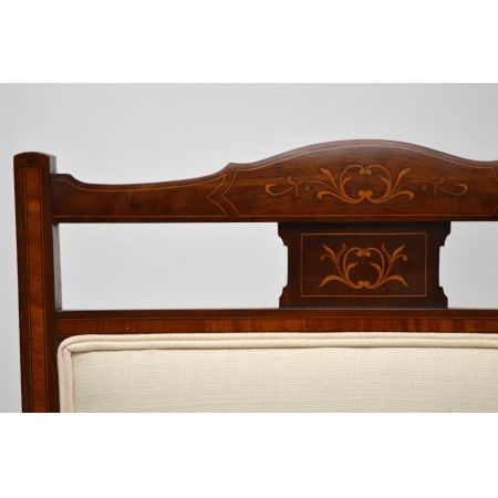 Antike Satinwood Mahagonie Bank Sofa