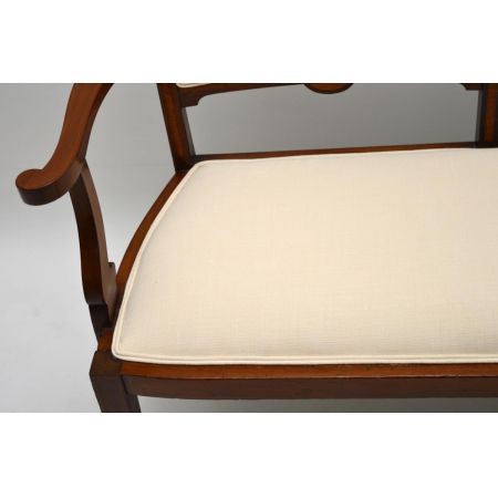 Antike Satinwood Mahagonie Bank Sofa