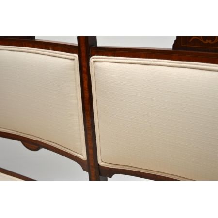 Antike Satinwood Mahagonie Bank Sofa