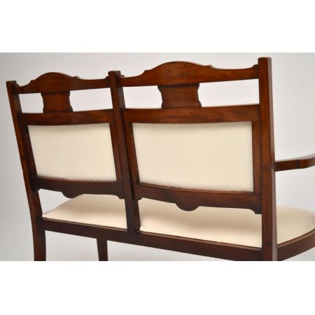 Antike Satinwood Mahagonie Bank Sofa