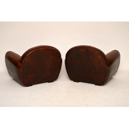 Tolles Paar Leder Clubsessel French Style