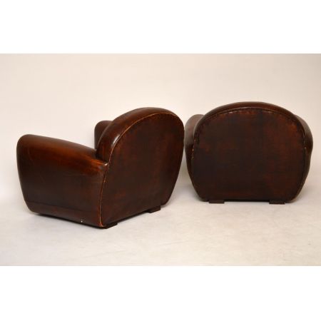 Tolles Paar Leder Clubsessel French Style