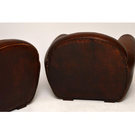 Tolles Paar Leder Clubsessel French Style