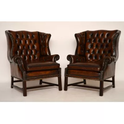 Antike Wing Chairs Ohrensessel 