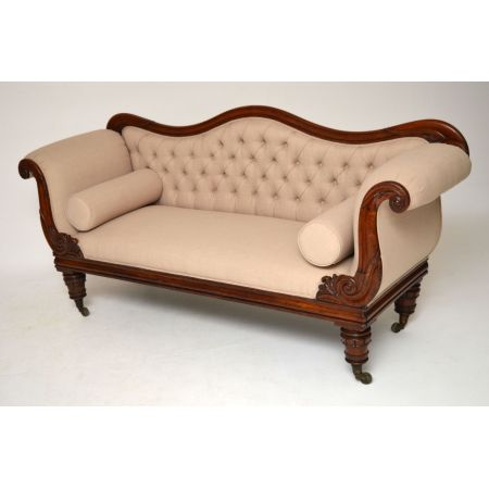 Antikes Wilhelm IV Mahagoni Sofa