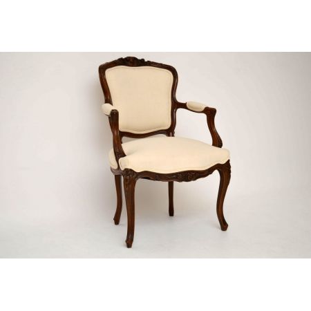 Antikes Paar französischer Nussbaum Salon Sessel