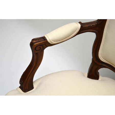 Antikes Paar französischer Nussbaum Salon Sessel