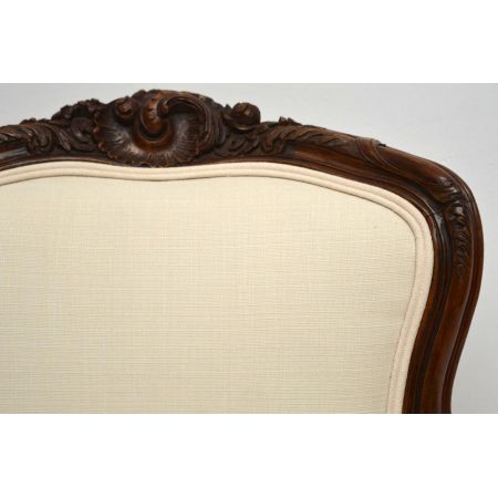 Antikes Paar französischer Nussbaum Salon Sessel