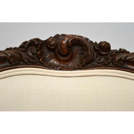 Antikes Paar französischer Nussbaum Salon Sessel