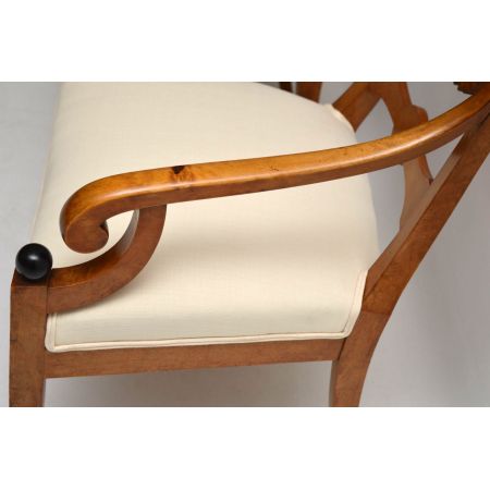 Paar schwedische Biedermeier Satin Birken Sessel