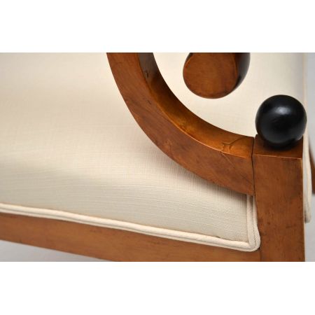 Paar schwedische Biedermeier Satin Birken Sessel