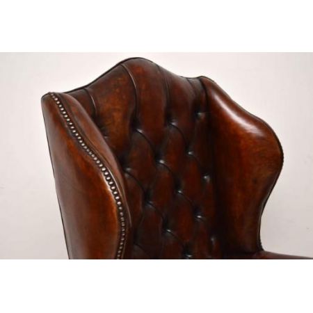 Imposanter Paar   antiker Ohrensessel  chesterfield 