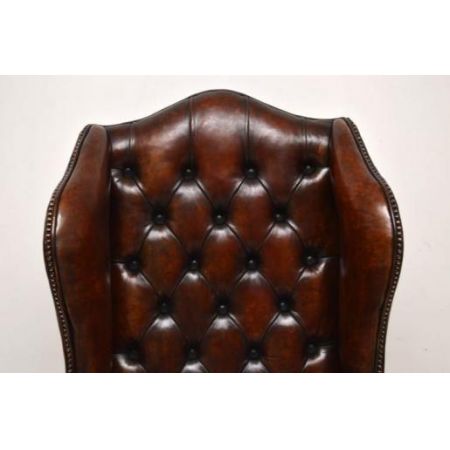 Imposanter Paar   antiker Ohrensessel  chesterfield 