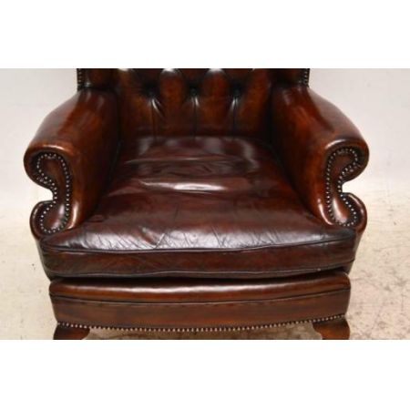 Imposanter Paar   antiker Ohrensessel  chesterfield 