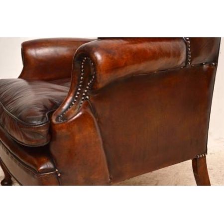 Imposanter Paar   antiker Ohrensessel  chesterfield 