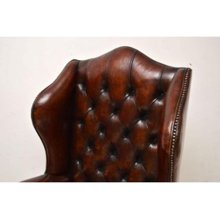Imposanter Paar   antiker Ohrensessel  chesterfield 
