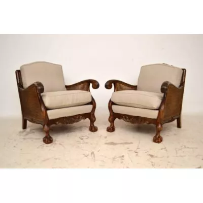   seltene Birch Bergere Armchairs