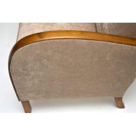 Ein Paar schwedische Satin-Birke Art Deco Sessel