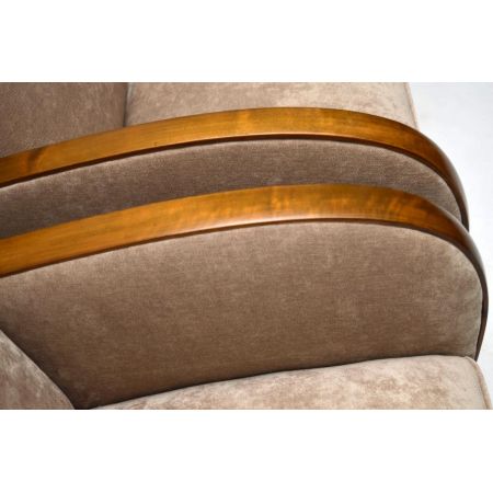 Ein Paar schwedische Satin-Birke Art Deco Sessel