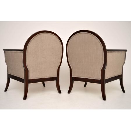 Ein Paar antike schwedische Mahagoni Sessel