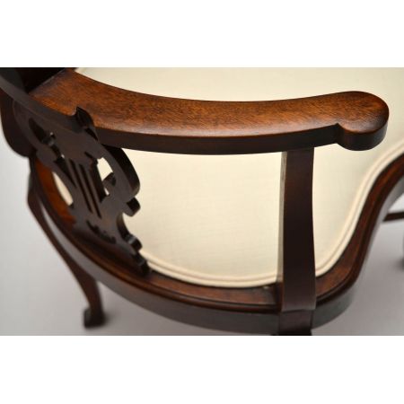 Antiker Edwardian Mahagoni Eck-Stuhl