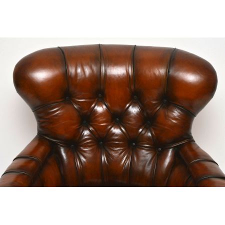 Viktorianischer Ledersessel "Maroon"