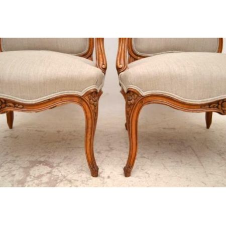 Antike französische Salonchairs 