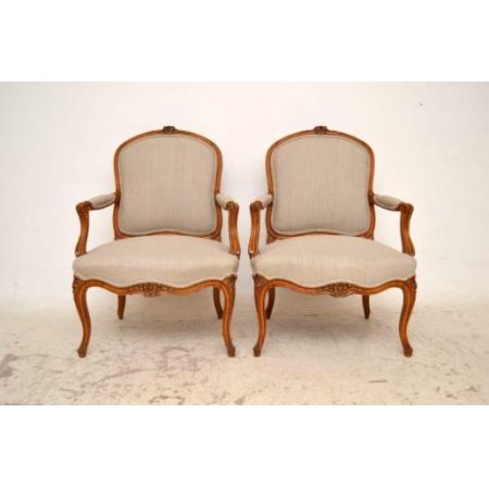 Antike französische Salonchairs 