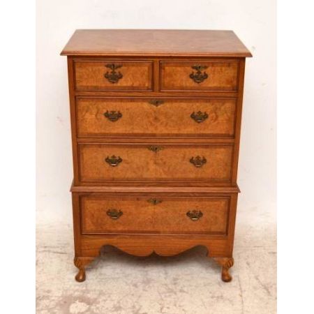 Kommode aus Nussbaum 4 Schubladen Antike Kommode Holzkommode Wohnzimmerkommode