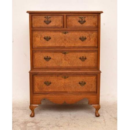 Kommode aus Nussbaum 4 Schubladen Antike Kommode Holzkommode Wohnzimmerkommode