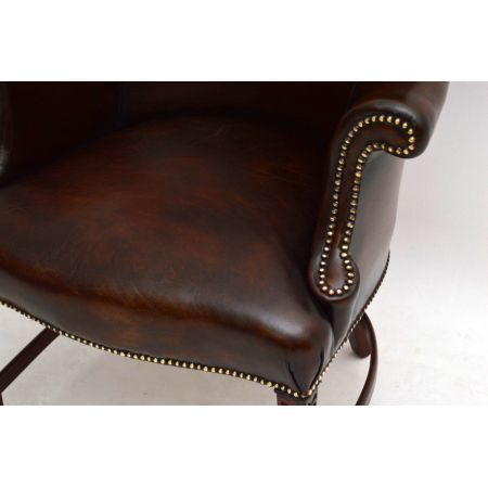 Selten schöner Wing Chair Ledersessel