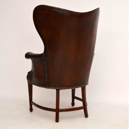 Selten schöner Wing Chair Ledersessel