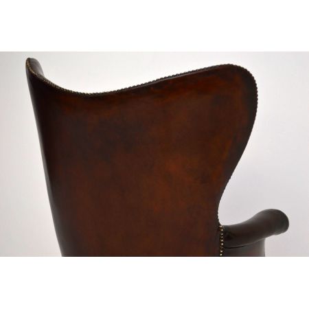Selten schöner Wing Chair Ledersessel